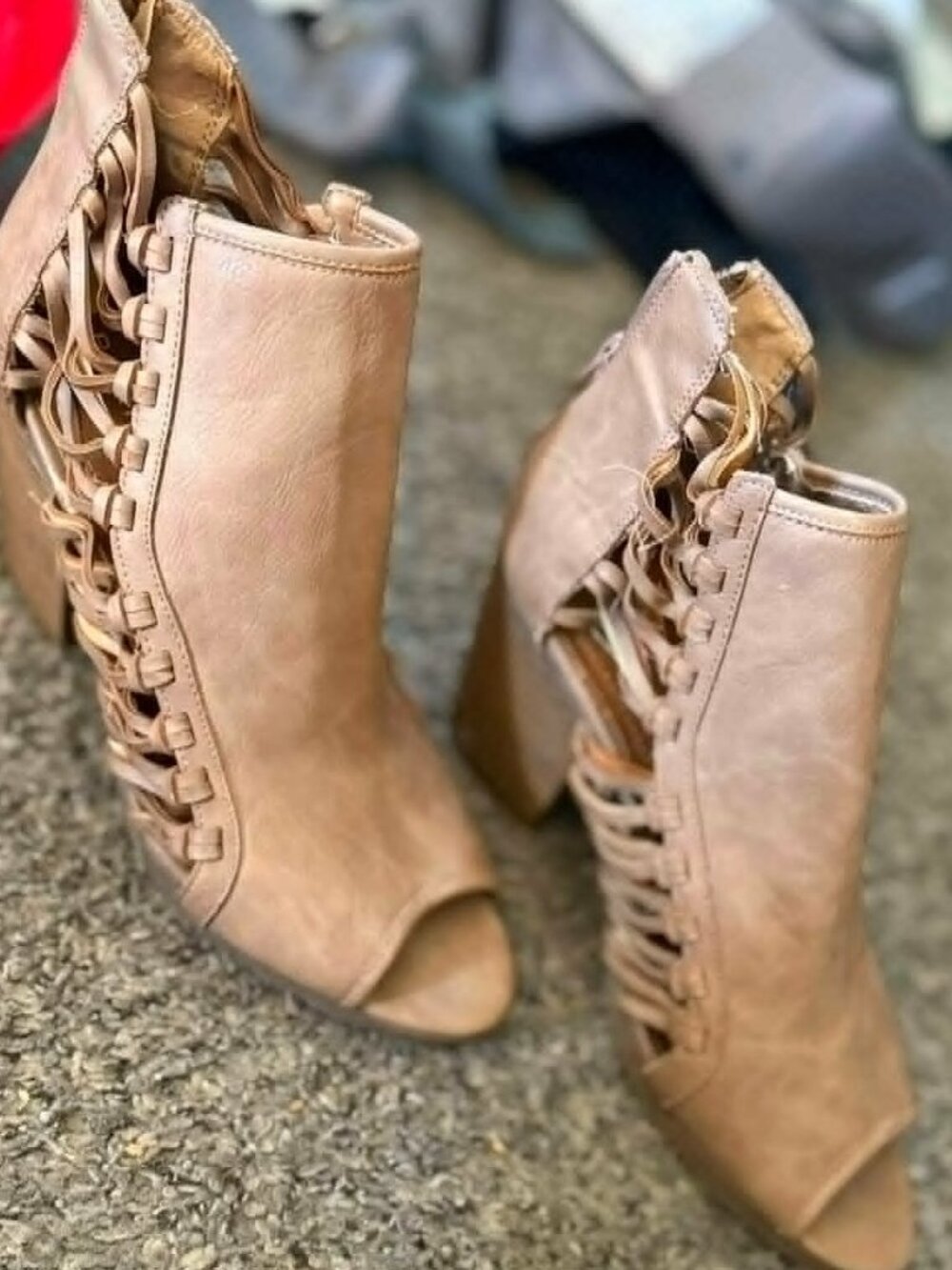 NWOT Rampage tan boots size 9.  SHIPS FREE